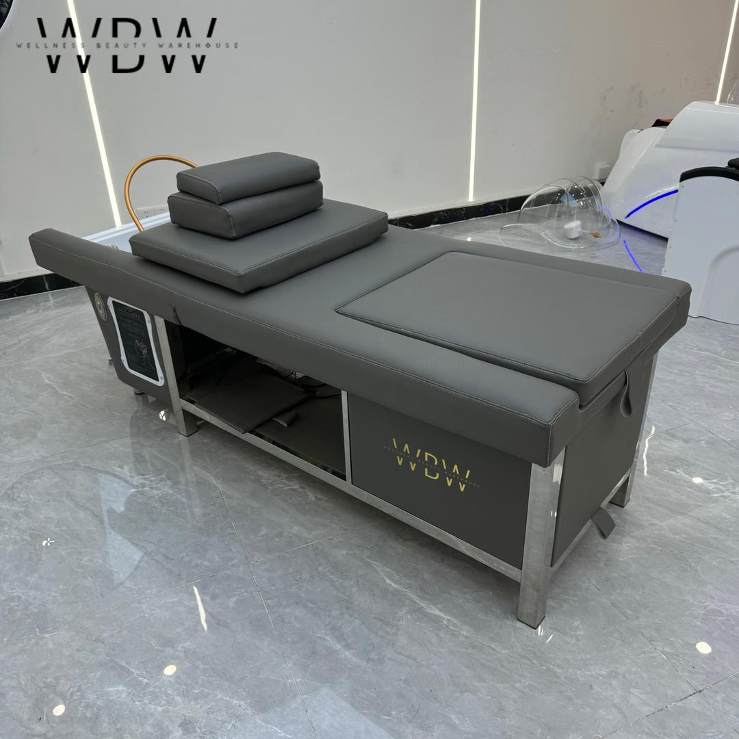 Luxurious Modern Shampoo Salon Bed with Head Massage & Acrylic Basin